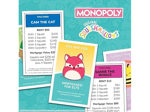 Monopoly: Squishmallows Collector’s Edition Board Game