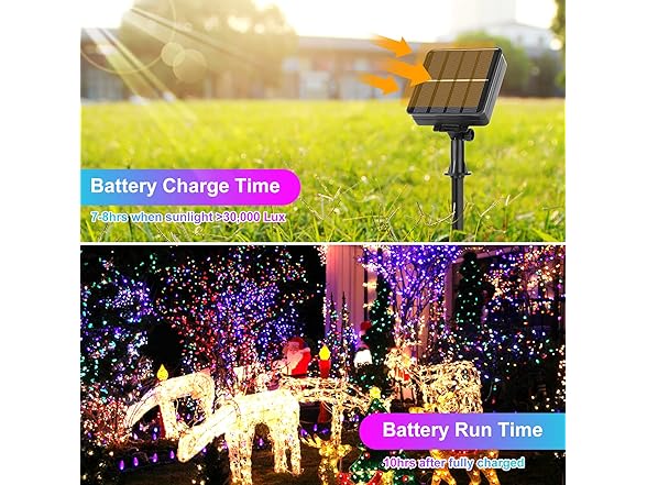 Extra-Long 288FT 800LED Solar Fairy String Lights, 4-Pack 72FT 200 LED