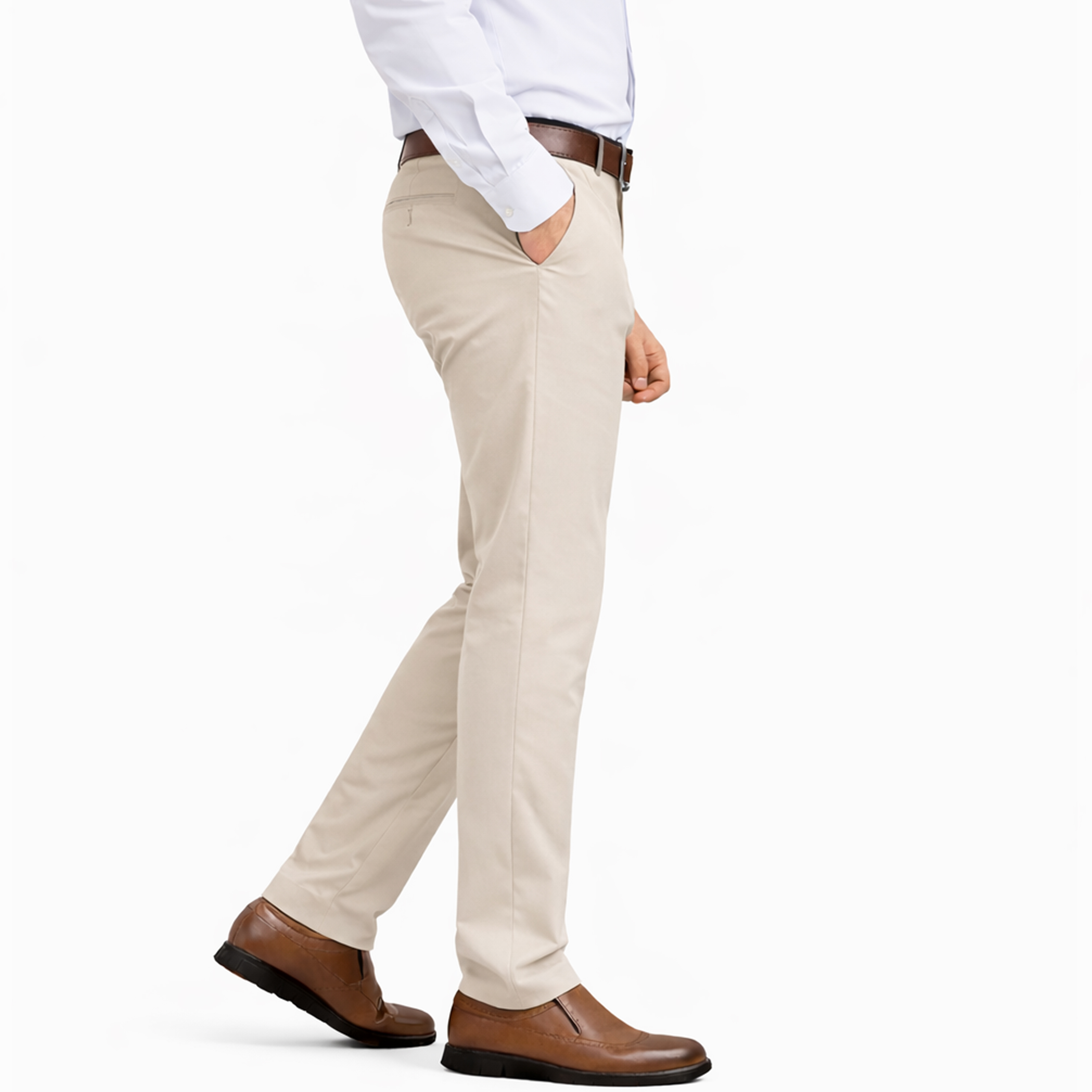 1-2Pk Mens Slim Fit Stretch Dress Pants - Gallery 22