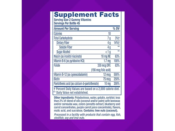 Vitafusion Fiber Well Fit Gummies Sugar Free