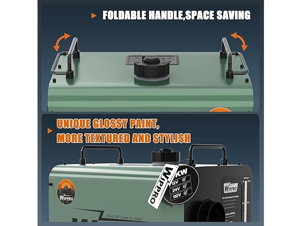 WOPLUSRO Diesel Heater 8KW 12V 24V 110V All-in-One