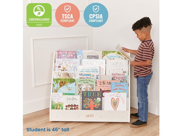 Double-Sided Mobile Book Display W/ Storage