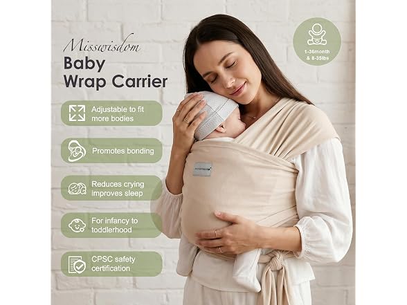 MISSWISDOM Baby Wrap Carrier Newborn