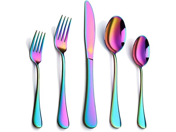 WYT Colorful Silverware Set
