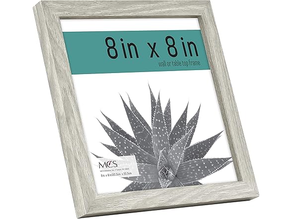 Picture Frame Set 8x8 Gray Woodgrain