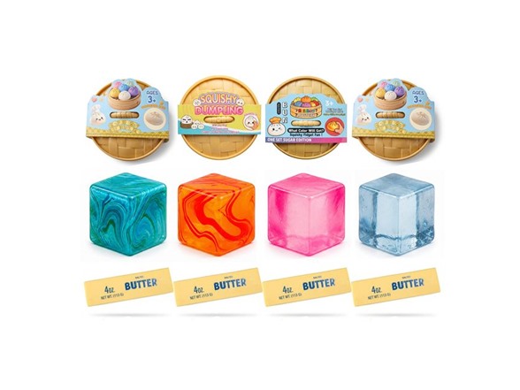12 Pack (4x Dumpling, 4x Cube, 4x Butter) *Dumpling and Cube are a mystery and color may vary