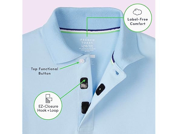 French Toast Adaptive Polo (6-7)