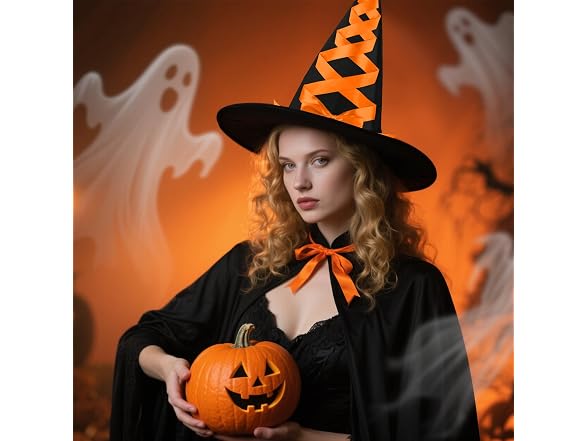 LANGFON Halloween Witch Hat for Women,