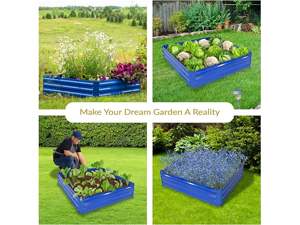 Sunnydaze Galvanized Raised Garden Bed