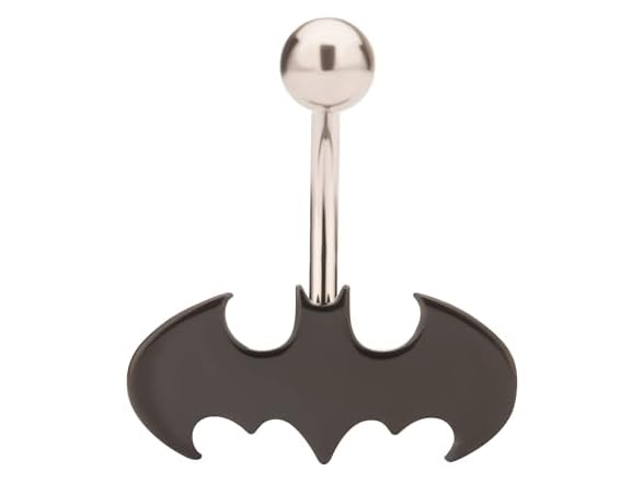 DC Comics Stainless Steel Batman Navel Ring