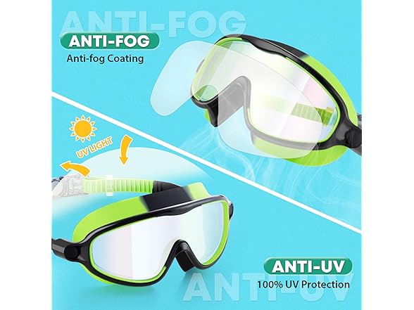 portzon Kids Swim Goggles Anti Fog