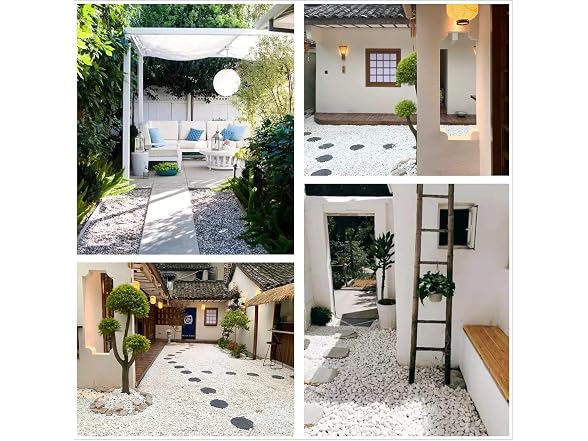 Decorative Outdoor White Pebbles