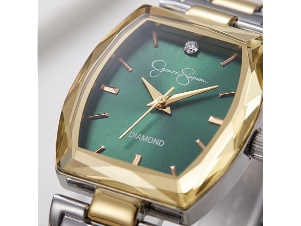 Jessica Simpson Barrel Watch Metal Band