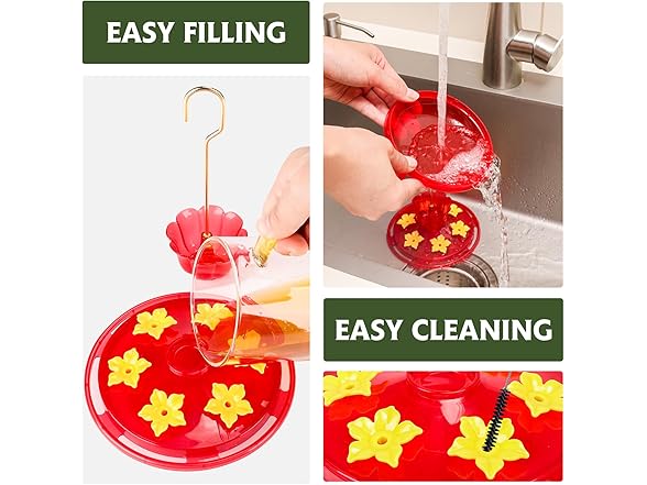 SIXTOYZF Plastic Hummingbird Feeders