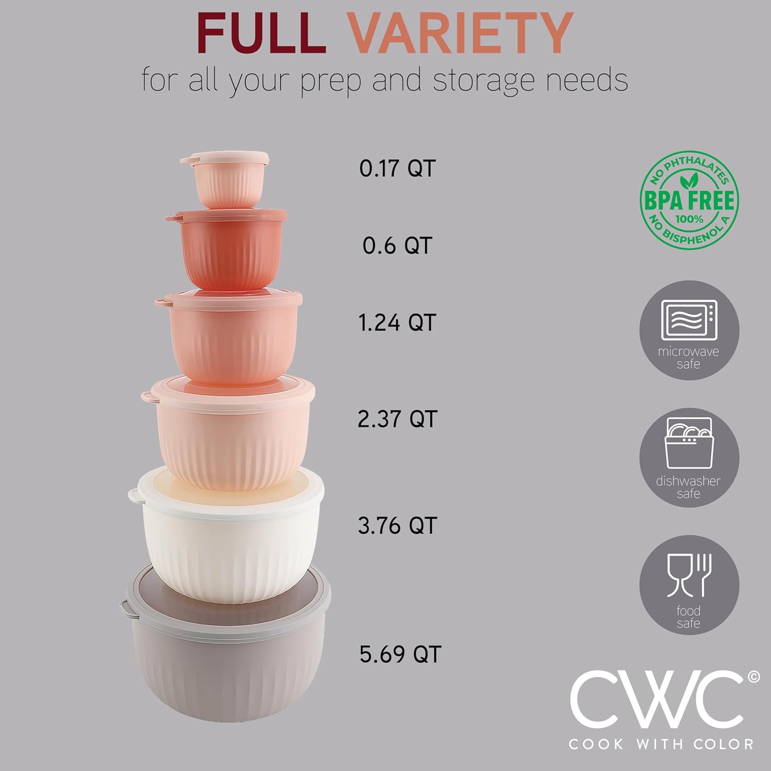 COOK WITH COLOR Plastic Mixing Bowl - Gallery 17