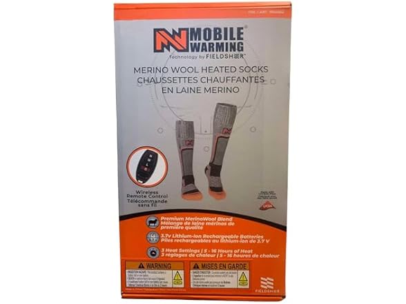Mobile Warming Merino Wool Heated Socks