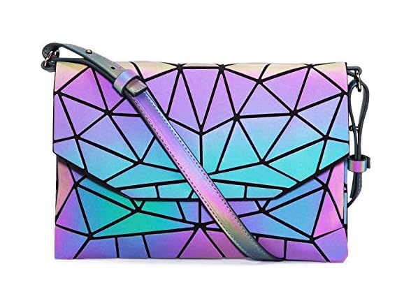 LOVEVOOK Geometric Luminous Reflective Handbag