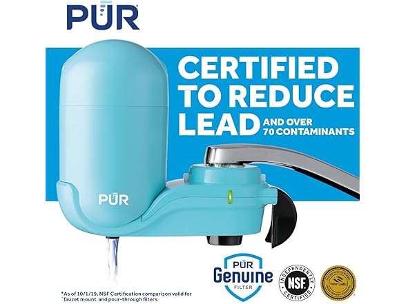 PUR PLUS Faucet Filtration System, Vertical, Sea Glass