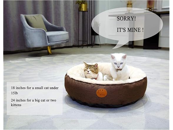 HachiKitty Washable Donut Cat Bed - Round