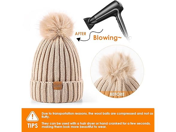 REDESS Womens Winter Knitted Beanie Hat