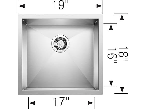 BLANCO 16" Precision Large Single Bowl Undermount Sink