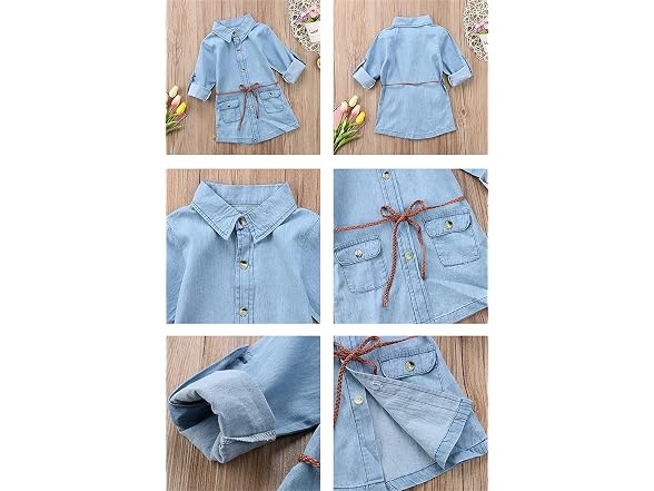BSaogr Girls (4-5T) Casual Dresses Shirt