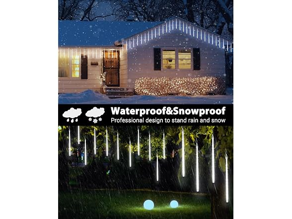 Flacchi Christmas Lights Outdoor 20 Tubes LED