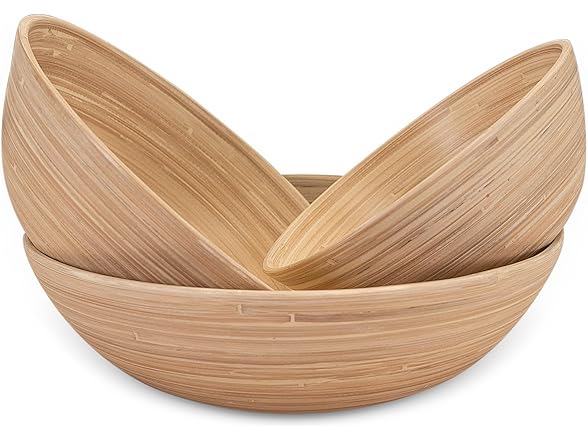 LEXA Bamboo 3-Piece Bowl Set