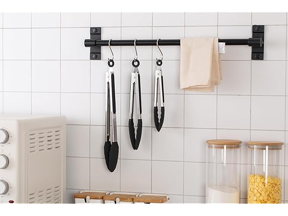 Stainless Steel Silicone Tipped Tongs Set