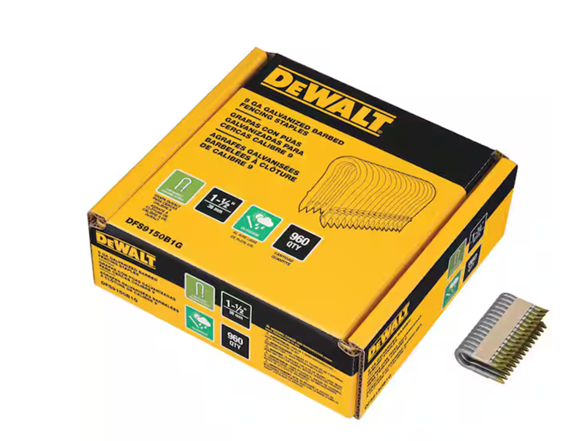 Dewalt DFS9150B1G 1.5 in. x 9ga Galvanized Staples
