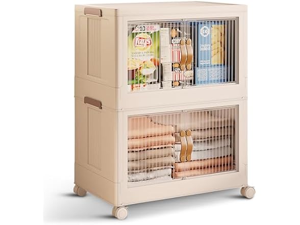 STORAGEBUD 2 Tier Large Stackable Storage Bins