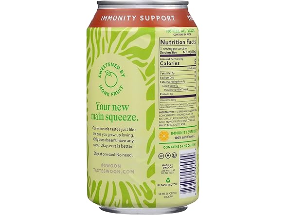 1CT Swoon Half Tea + Half Lemonade, Zero Sugar