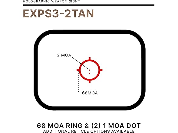 EOTech Circle, 2 Dot Reticle EXPS3 Holographic Weapon Sight