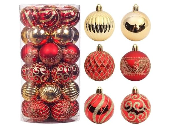 RUVOO 30 Pcs Christmas Ornaments