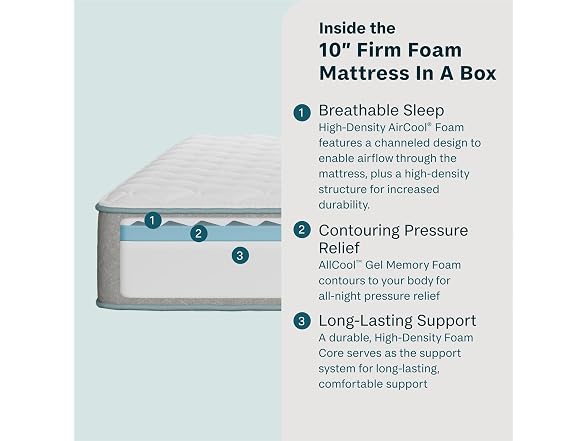 Beauty Sleep 10" King Foam Mattress