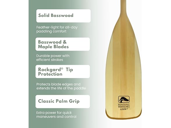 Bending Branches Loon Wood Canoe Paddle