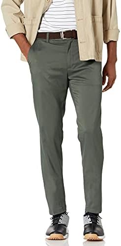 Amazon Essentials Men's Slim-Fit Stretch Golf Pant, Olive, 28W x 28L