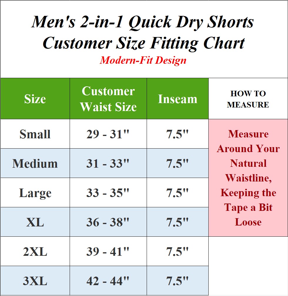 3Pk Mens 2-in-1 Quick Dry Active Shorts - Gallery 20