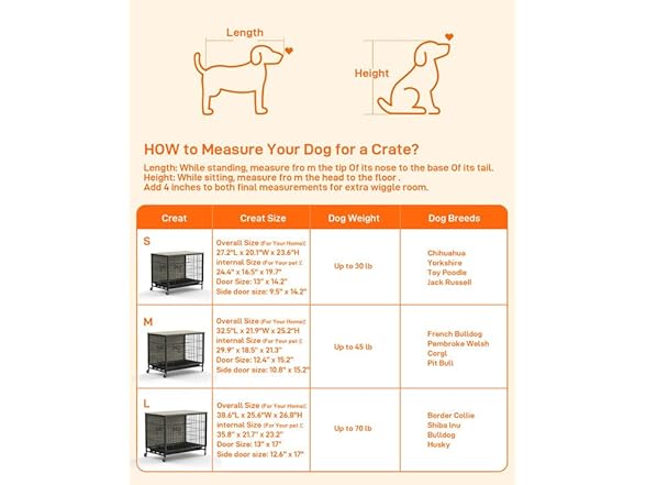 GAOMON 38.6" Double-Doors Dog Kennel