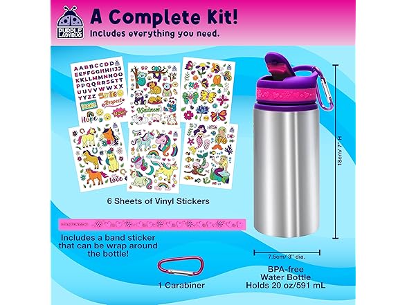 Decorate Your Own Water Bottle 2-Pack