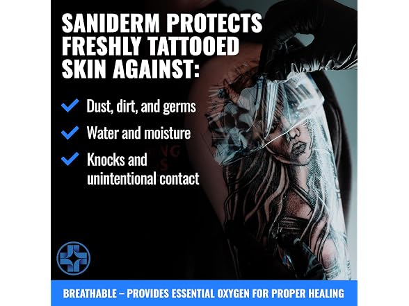 Saniderm Tattoo Aftercare Bandage 6x8 3 Sheets