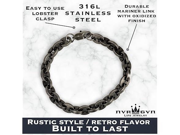 NVR GVN Men's Stainless Steel Bracelet