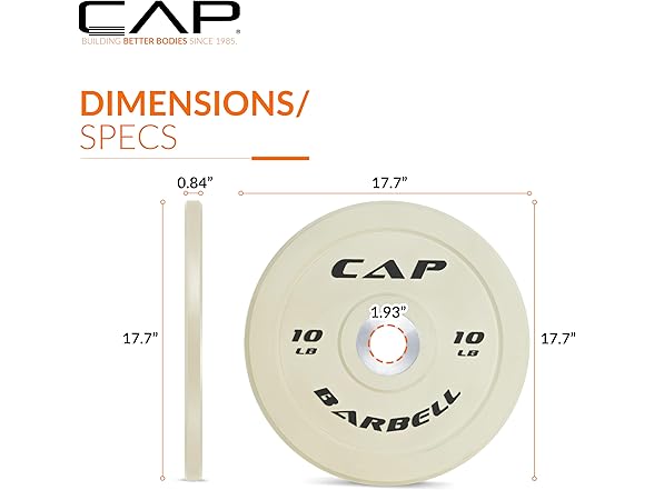 CAP Barbell Competition Plate Set, 10lbs Pair