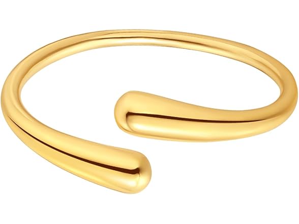 J JEAN QCEE Gold Cuff Bangle Bracelets