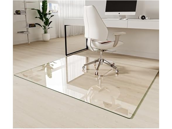 Koonmi Glass Chair Mat 60" x 48"