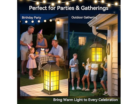 2 Pack 13" Copper Solar Lantern