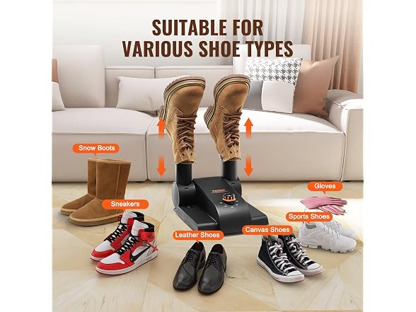 180° Foldable 2 Tubes Shoe Dryer, Portable Boot