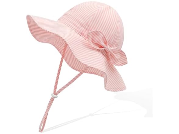 RIVBOS Toddler Sun Hat UPF 50+ Wide Brim