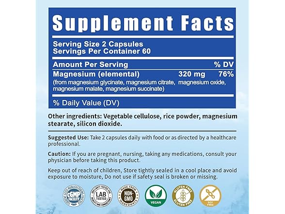 BioBenevo 5-in-1 Magnesium Supplement