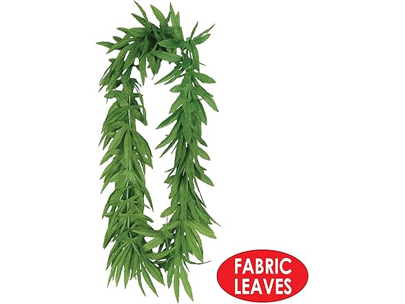 Beistle Tropical Fern Leaf Leis 6-Pack Green